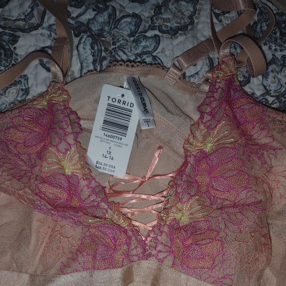 Torrid EMBROIDERED MESH STRAPPY BABYDOLL - Picture 4 of 5
